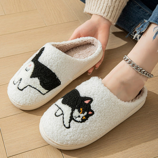 Cartoon Indoor Cotton Warm Soft Slippers For Women and Men