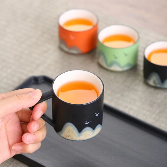 Chinese Style Mountain Ceramic Tea Cup