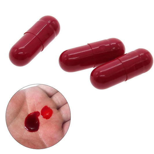 3 Pieces Joke Capsules Fake Blood Pill Horror Capsules