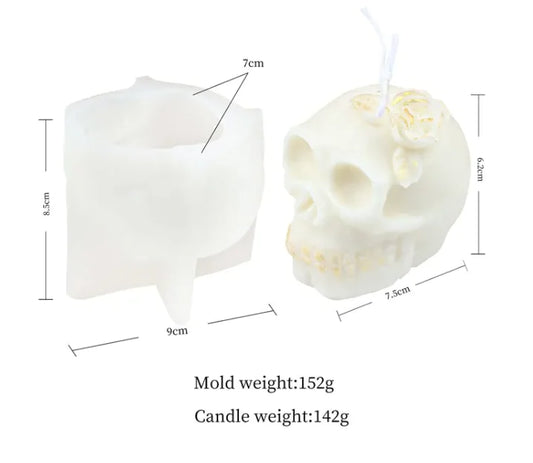 Spooky Skull Candle Mold