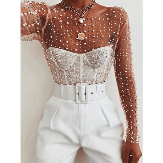 Mesh Patchwork Crop: Elegant Glam