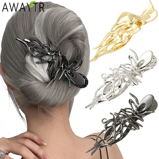 Fashion Metal Liquid Hollow Hair Clip